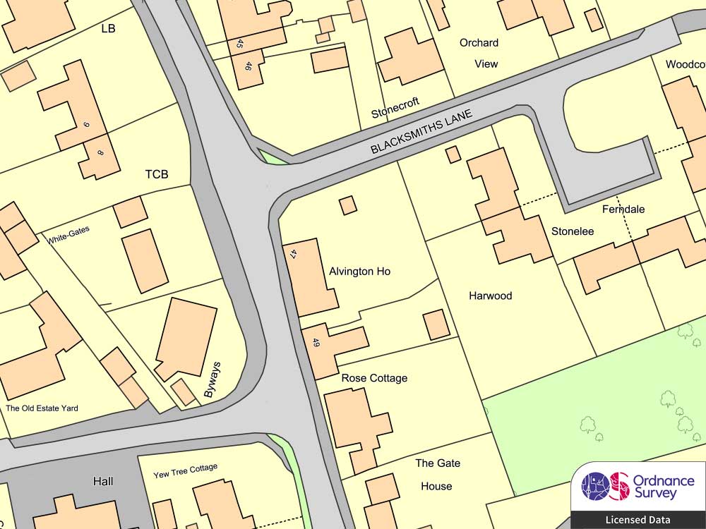 Ordnance Survey Location Plan Os 1:1250 Planning Application Map. For Councils, Utilities Etc