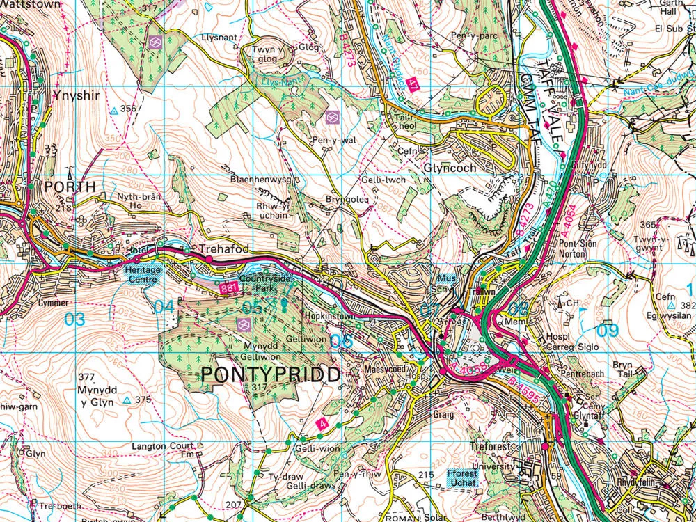 Landranger Map Extracts from 1:50000 Scale Ordnance Survey Data